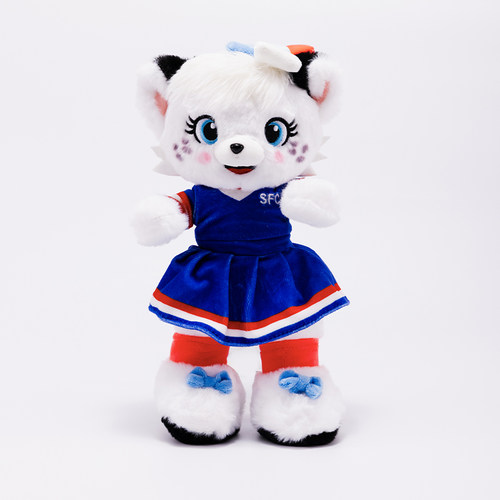 Vista frontal del peluche Magnolia de Shanghai Shenhua
